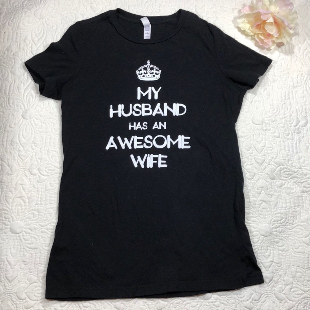 100% cotton Black Message Tee Sz Large